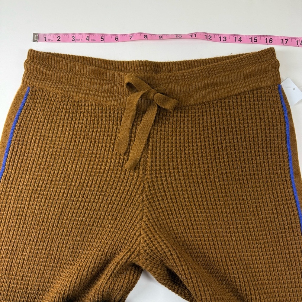 Spiritual Gangster Waffle Jogger Pants Womens Large Brown Knit High Rise - Picture 10 of 13